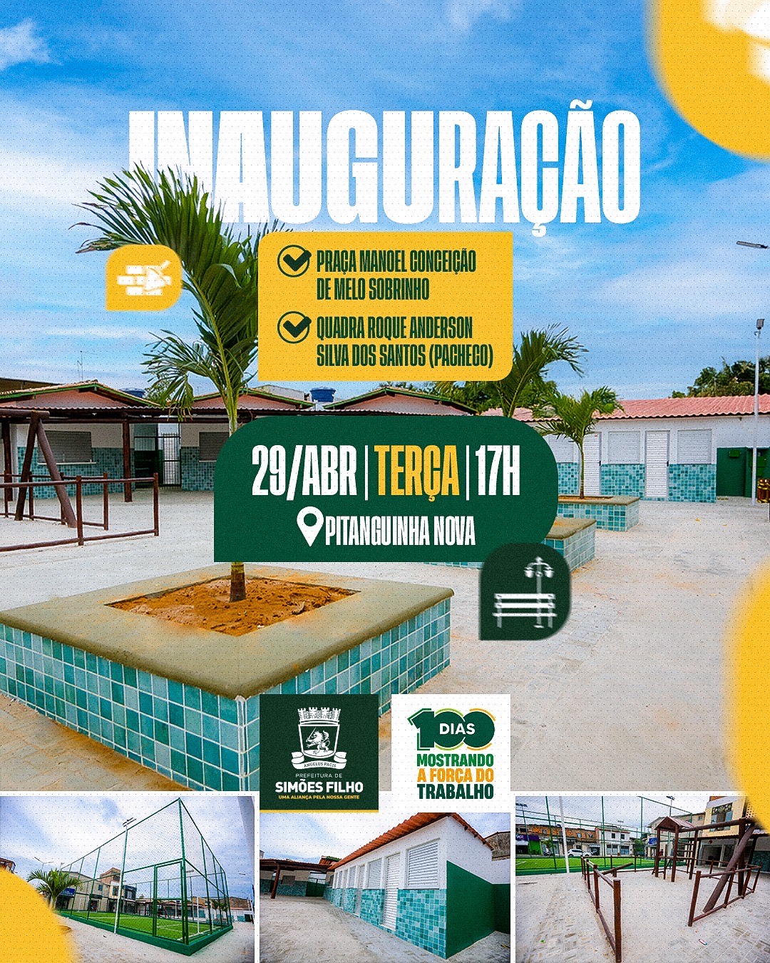 Prefeitura de Simões Filho entrega novas áreas de lazer em Pitanguinha Nova