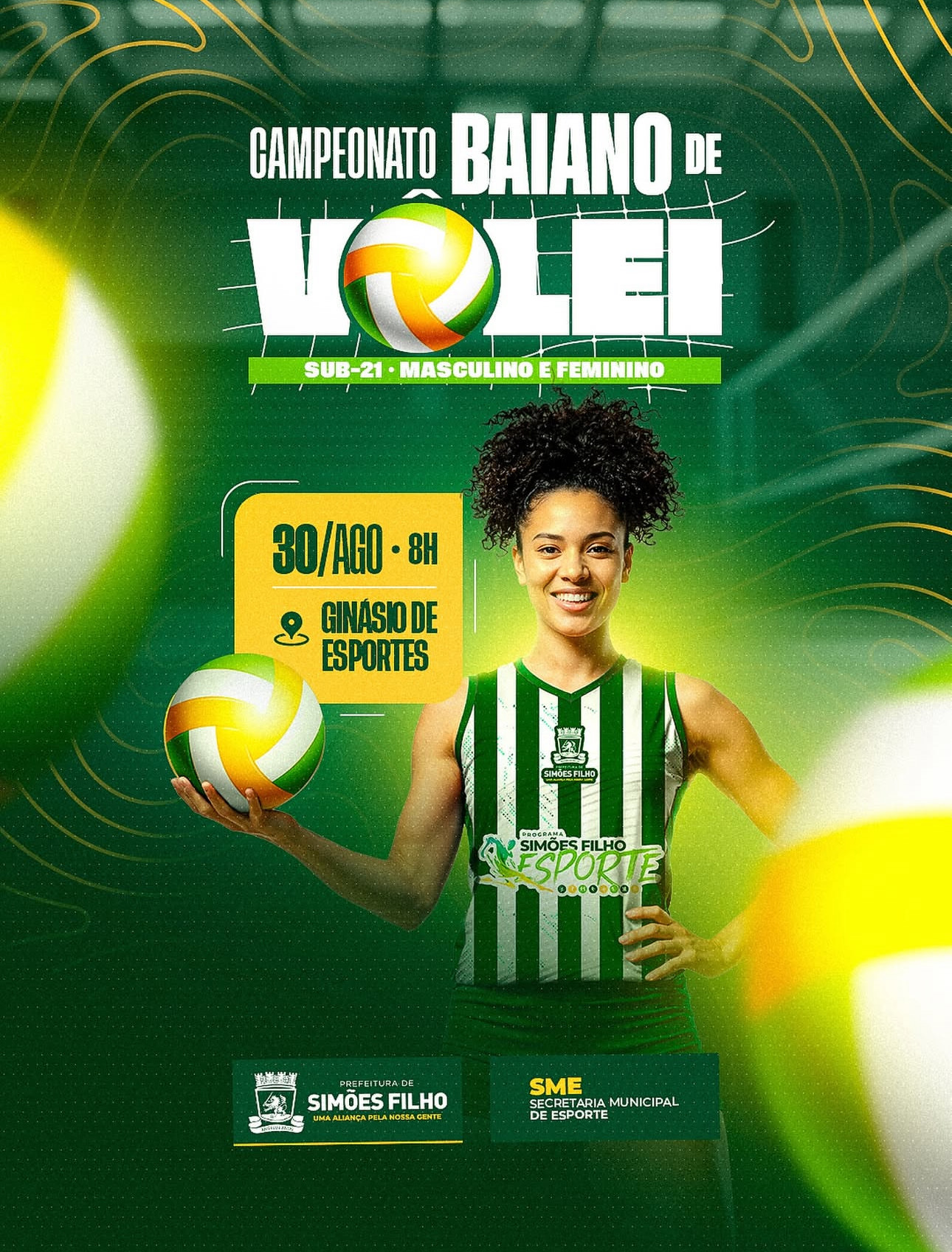 Simões Filho sedia Campeonato Baiano de Vôlei Sub-21 neste sábado (30)