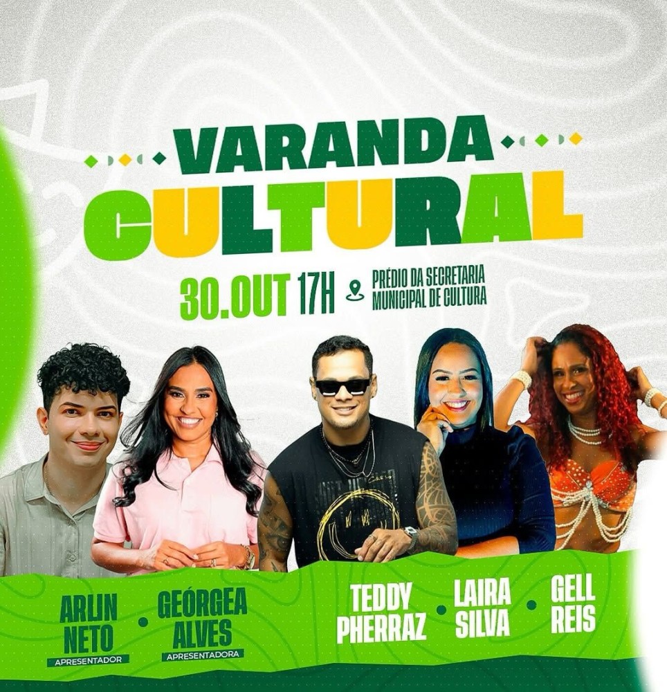 Varanda Cultural: Prefeitura realiza a 3ª edição nesta quinta-feira (30)