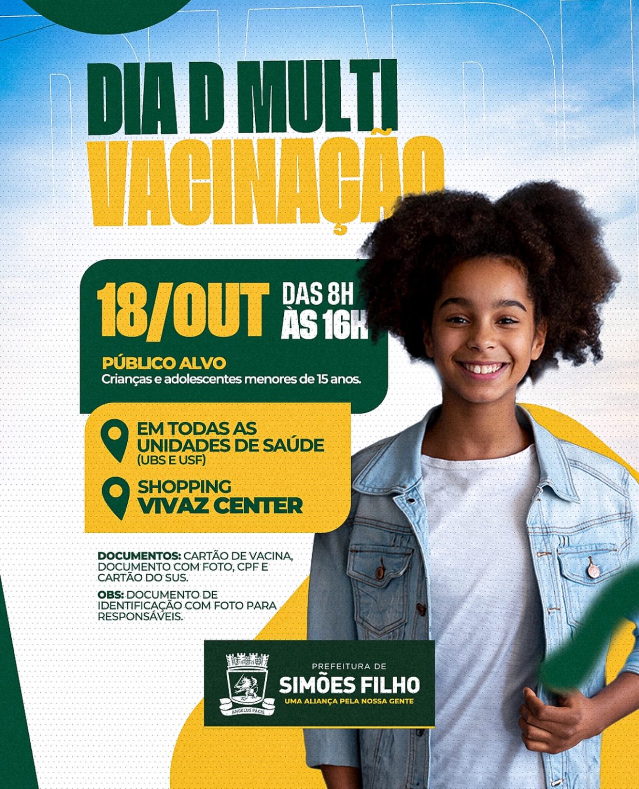 Dia D de Multivacinação: Prefeitura realiza ação neste sábado (18)
