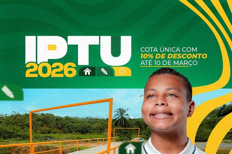 IPTU 2026: cota única garante 10% de desconto até 10 de março em Simões Filho